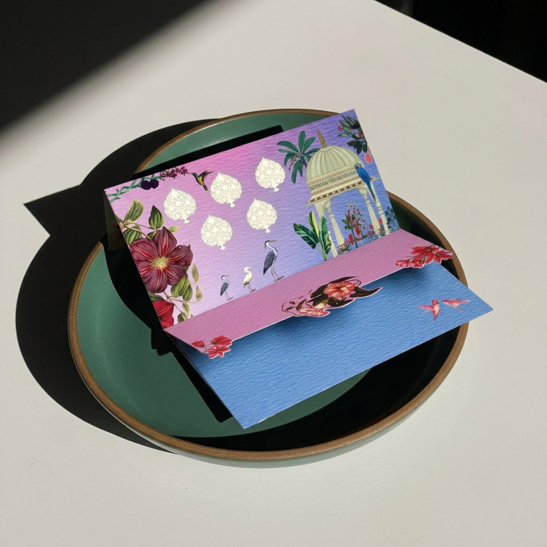 Ombre Pichwai festive money envelope for Diwali gifting