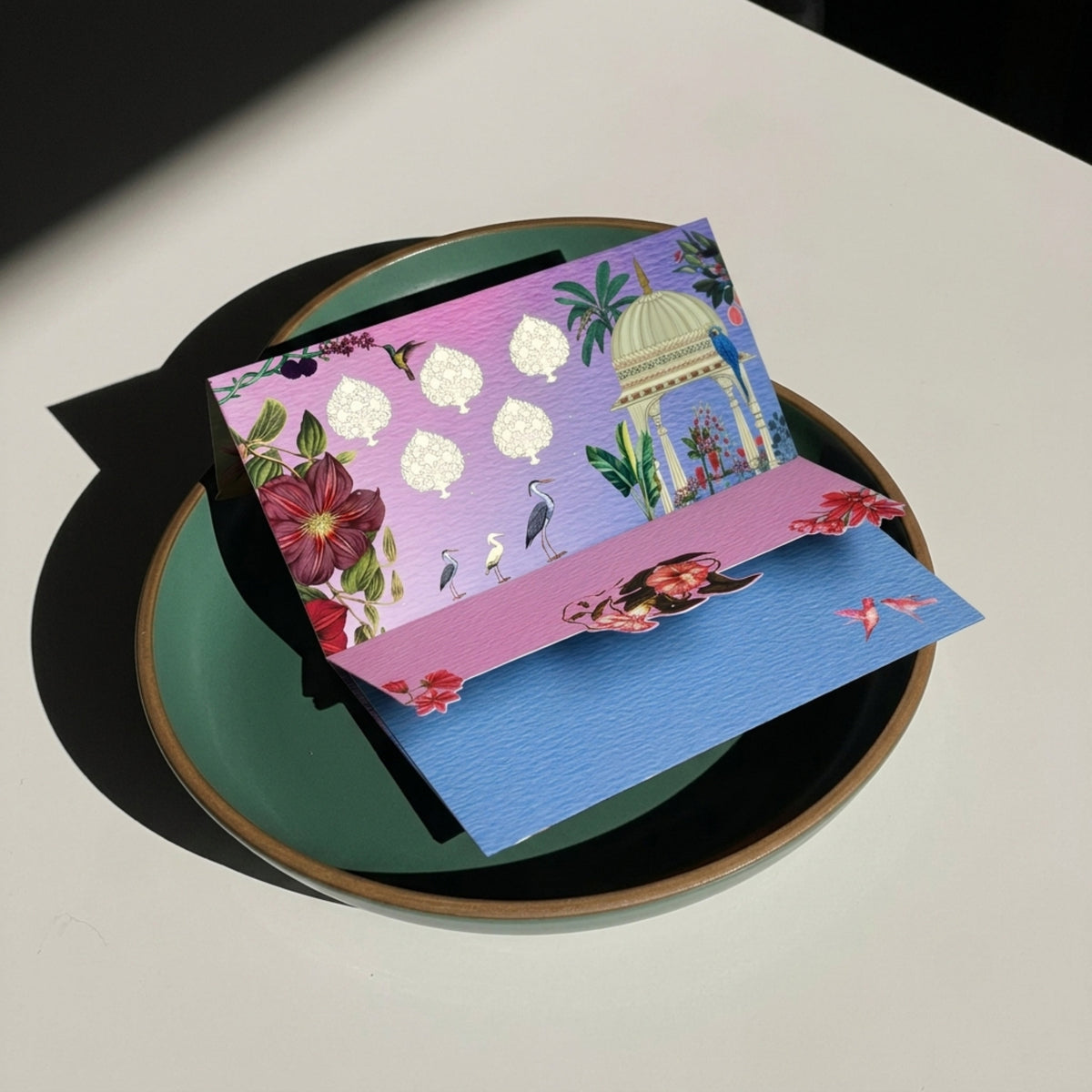 Ombre Pichwai festive money envelope for Diwali gifting