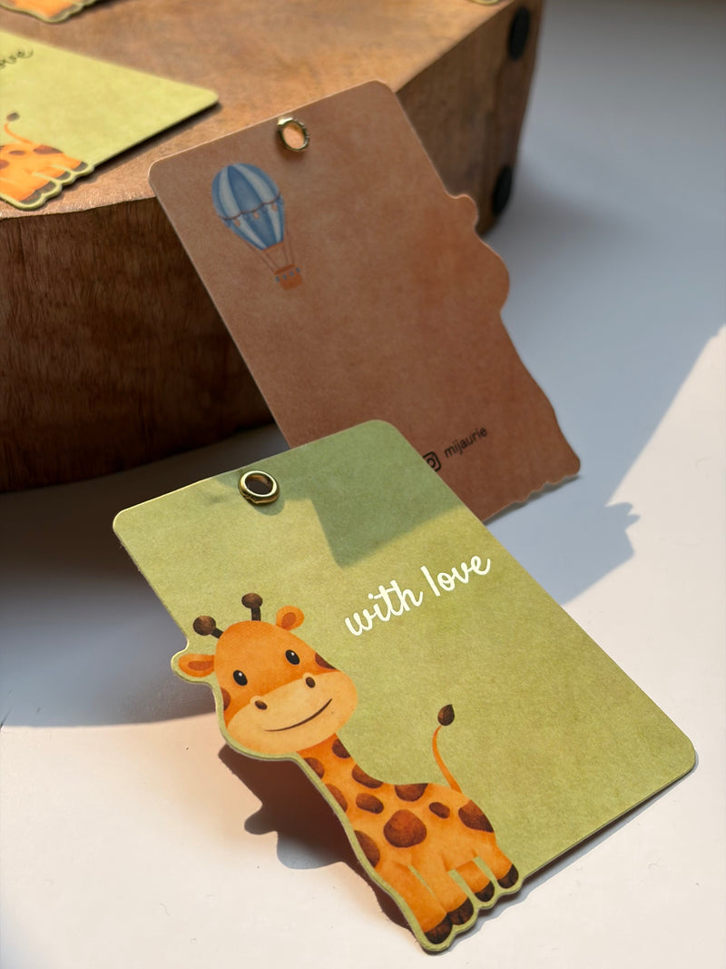 Animals on Train Gift Tags