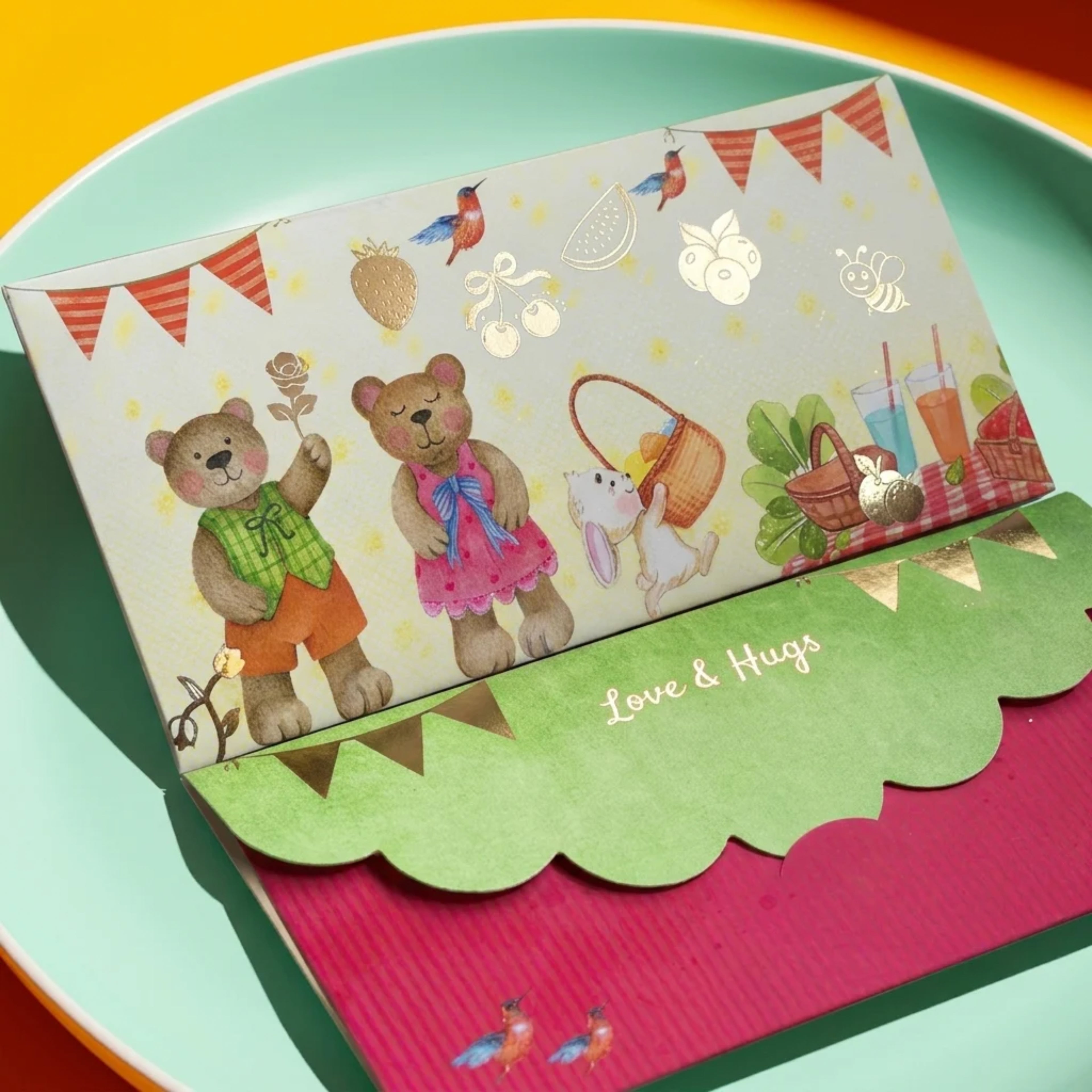 Teddy Picnic Envelope