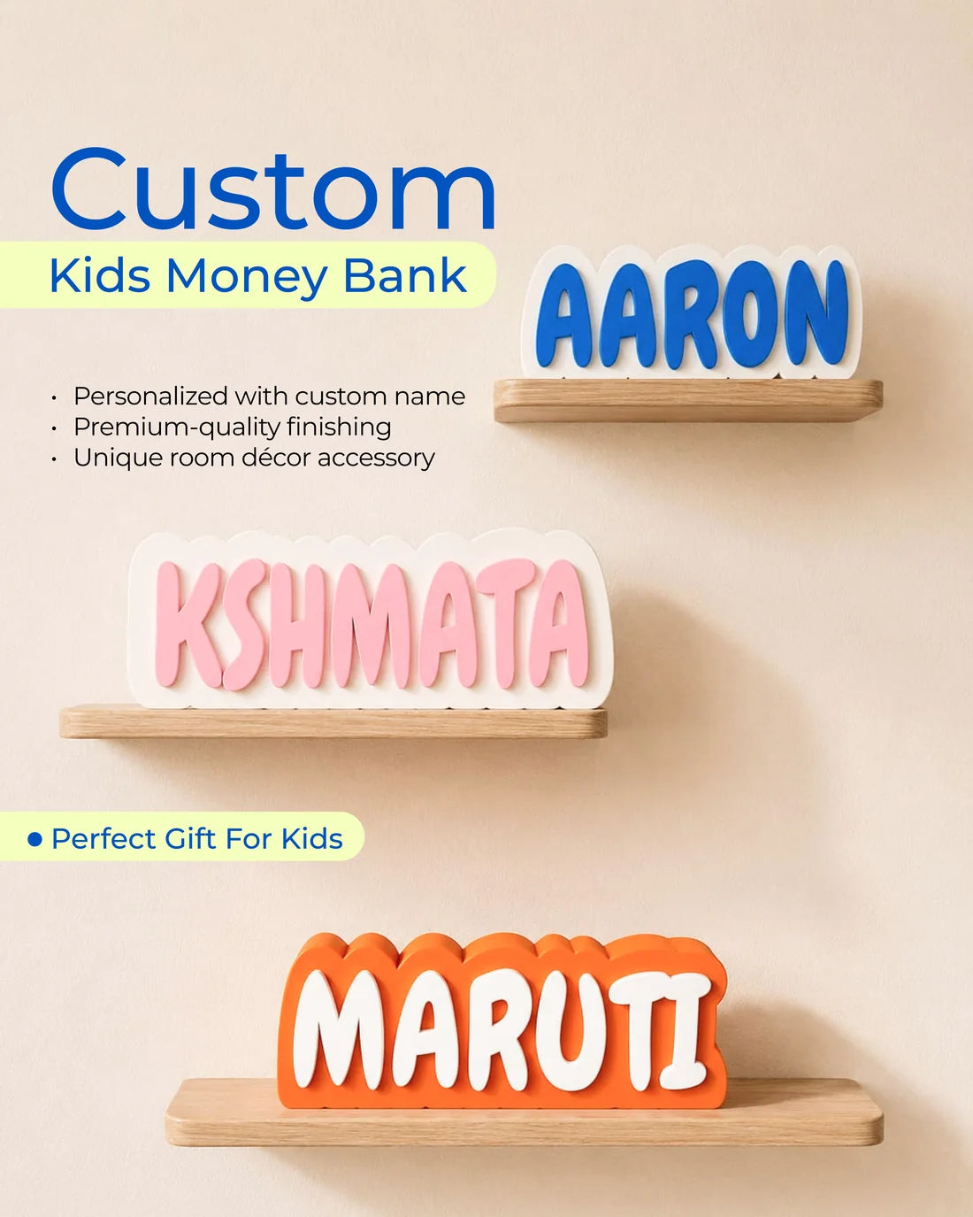 Personalised 3D Printed Piggy Bank