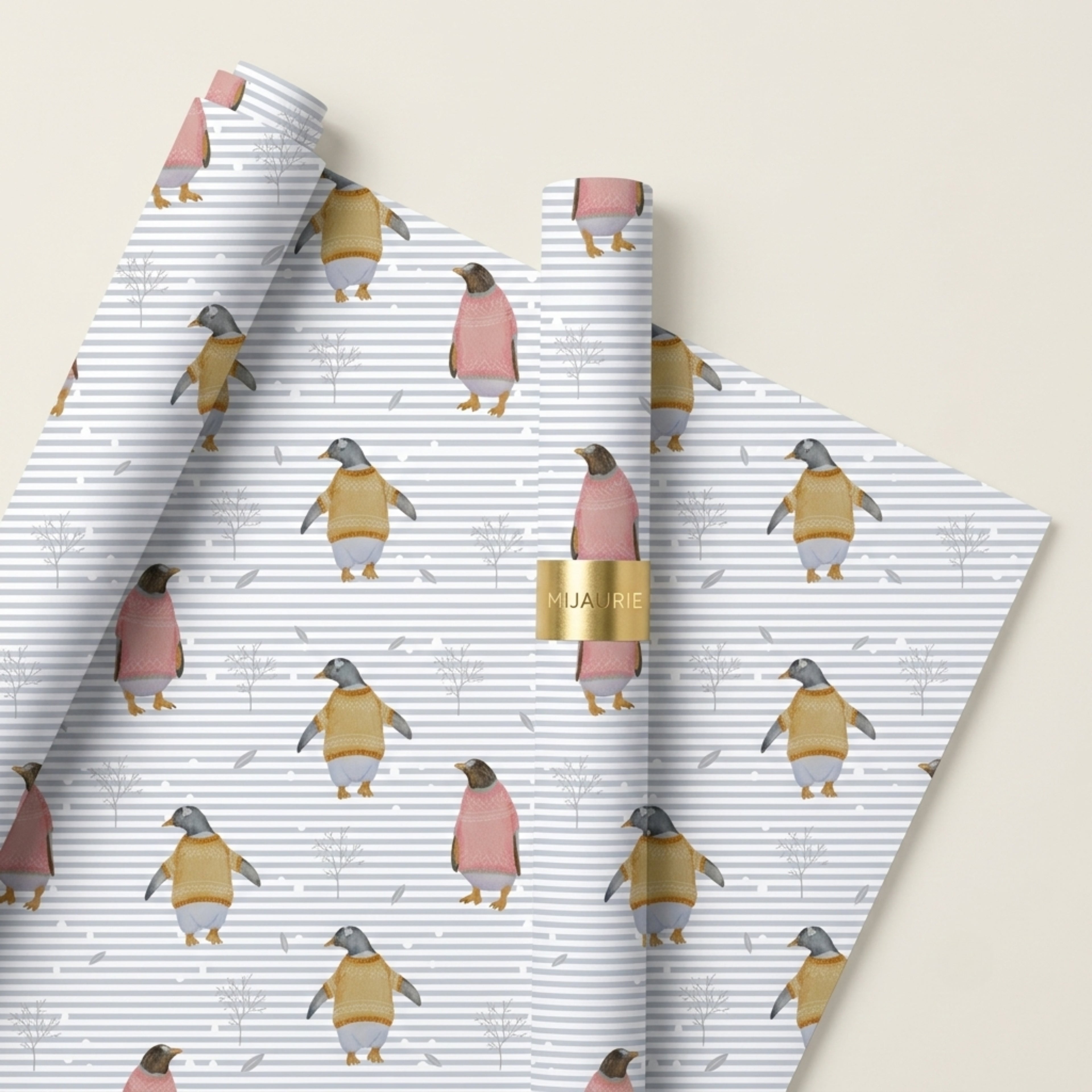 Penguins Wrapping Sheet