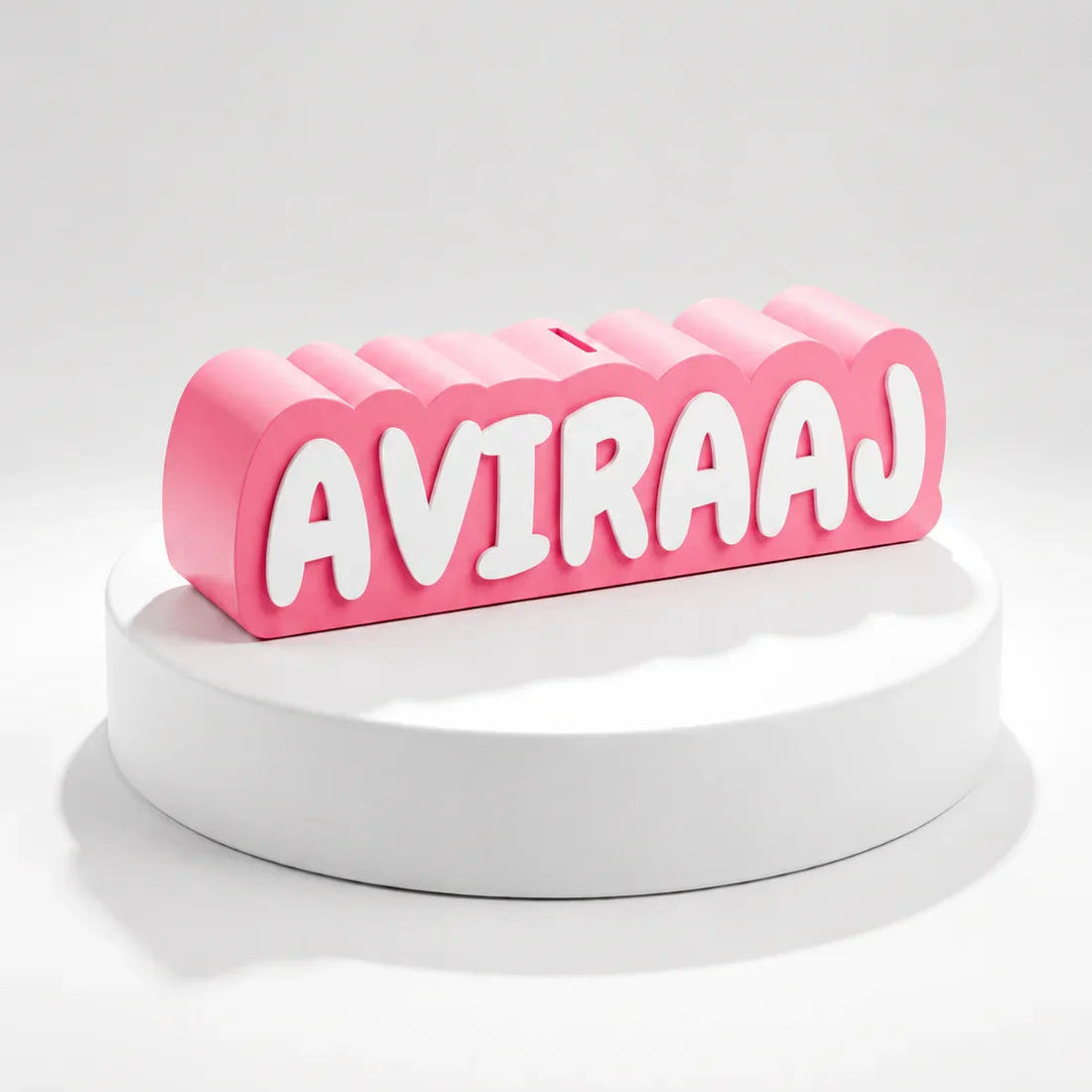 White on Pastel Pink
