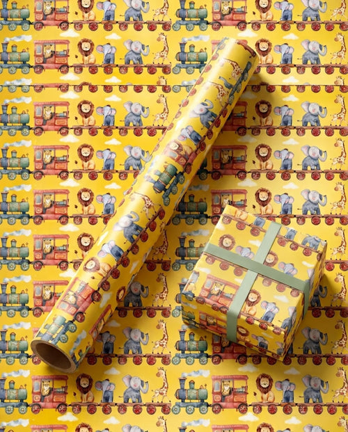 Animals on Train Wrapping sheet