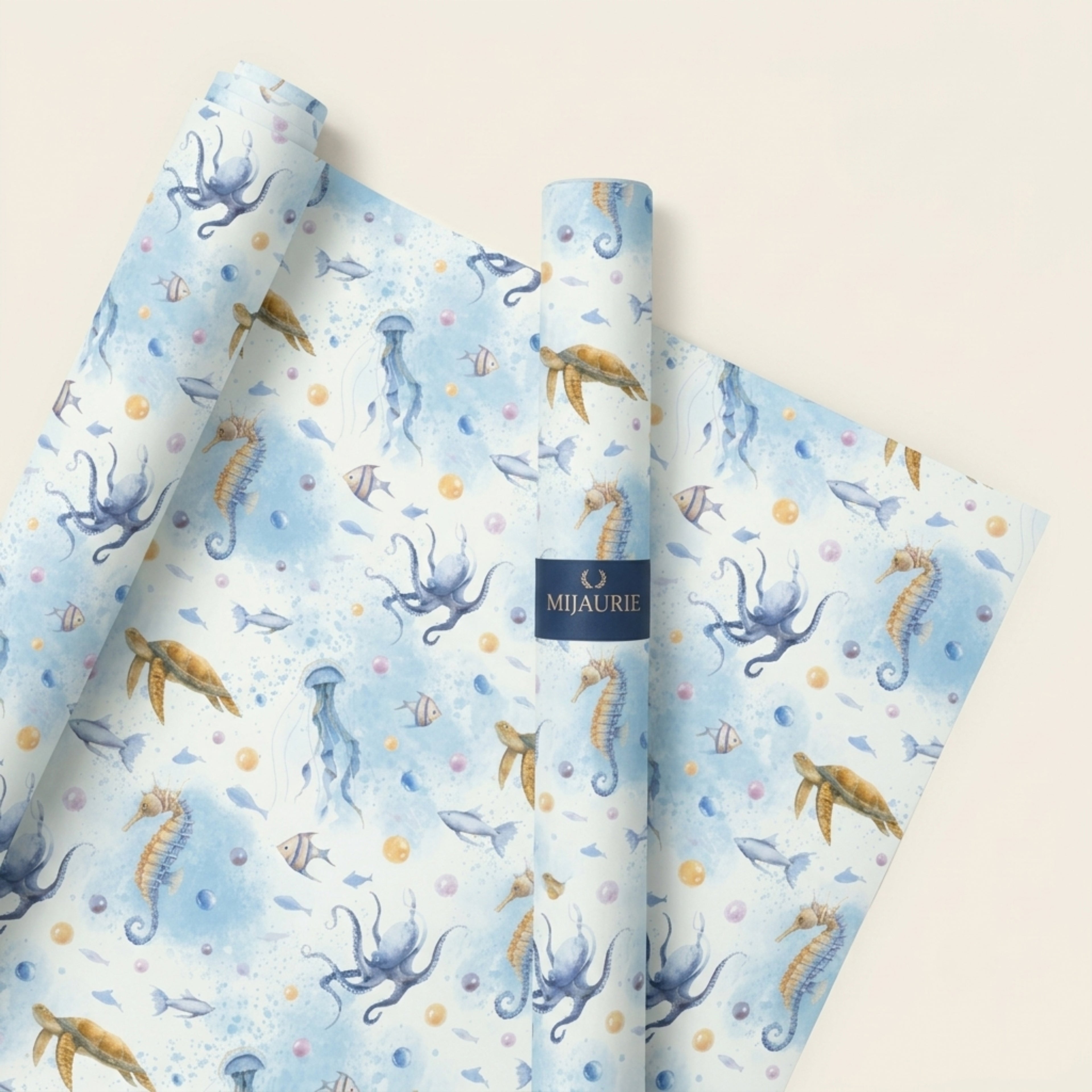 Blue Underwater Wrapping Sheet