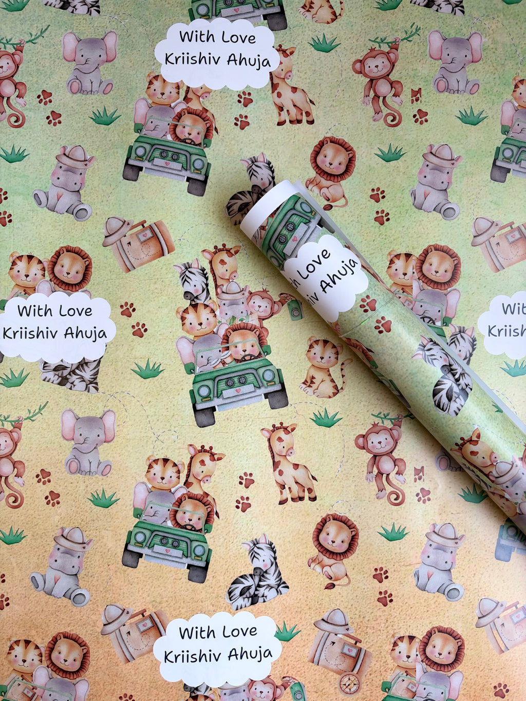 Animal Safari Wrapping Sheet