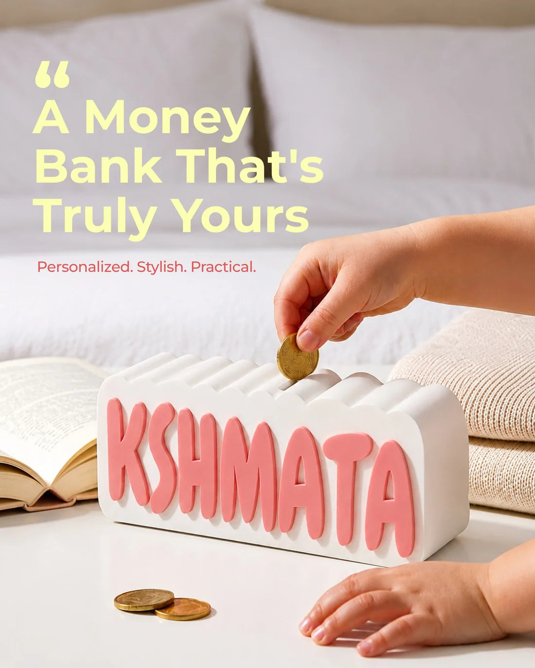 Personalised 3D Printed Piggy Bank