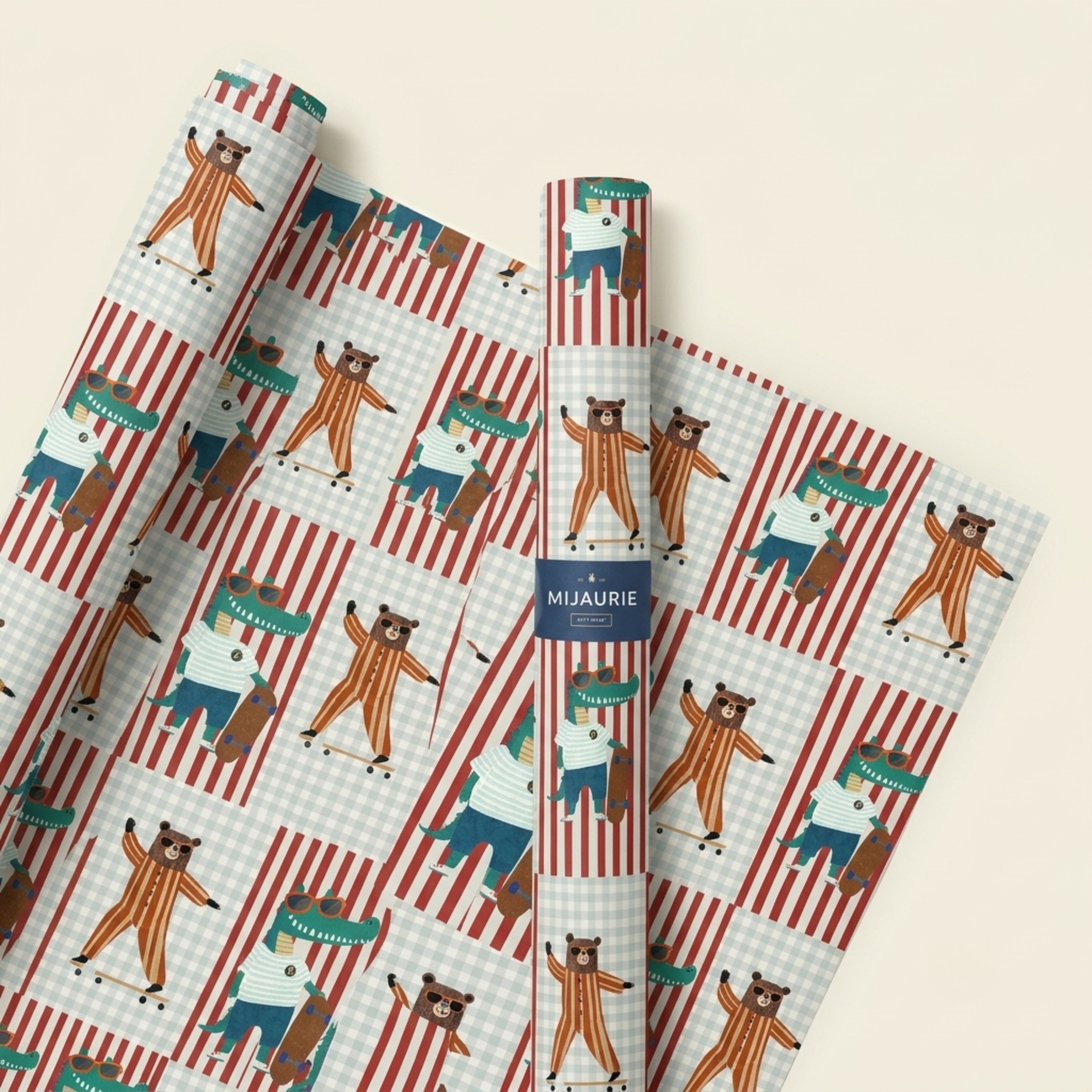 Bear & Croc Gift Wrapping Sheet
