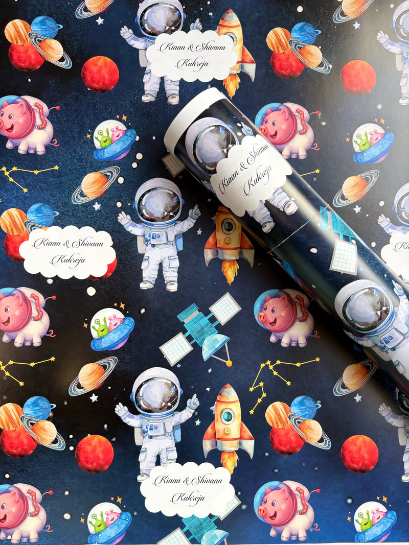 Space Explorer Wrapping Sheet