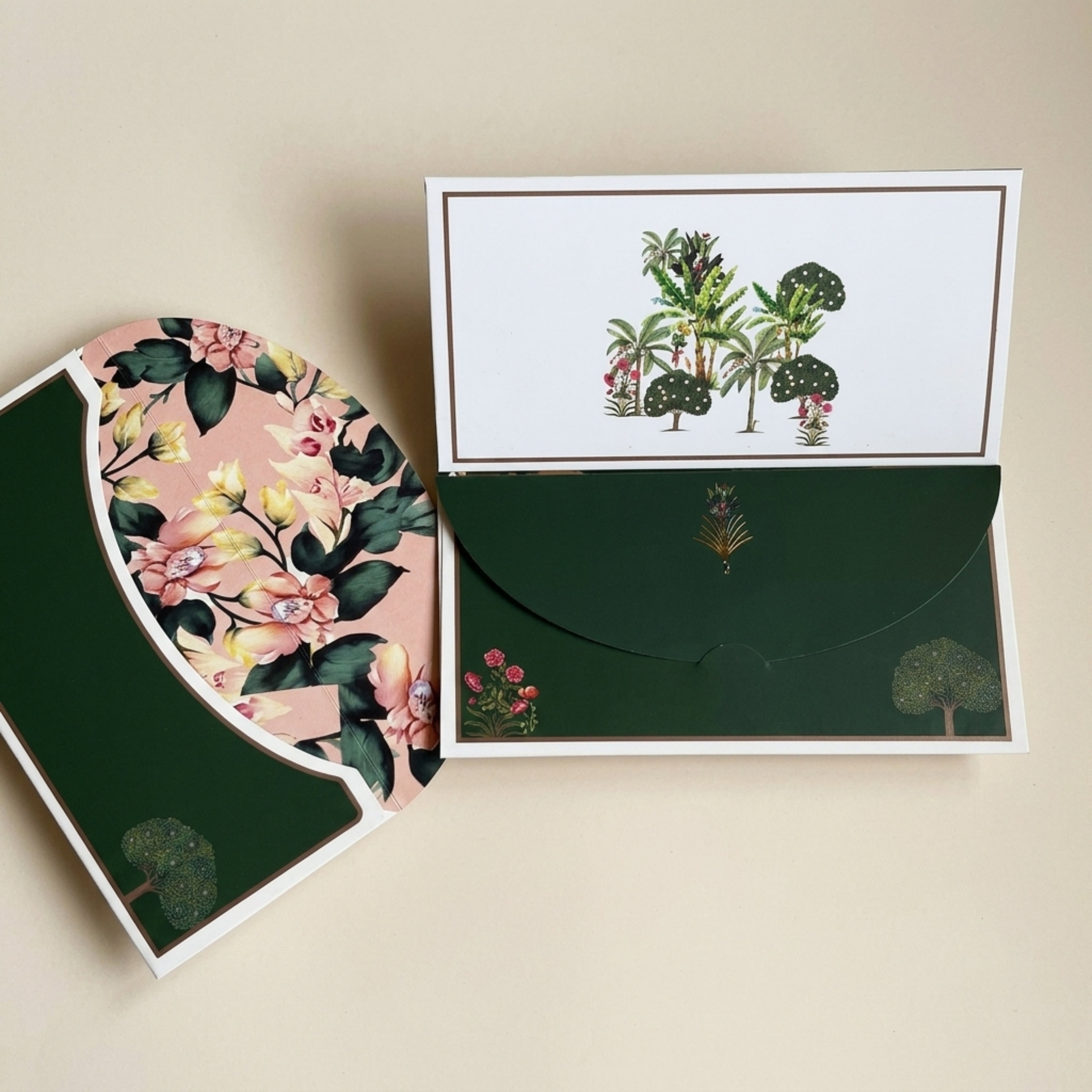 White Botanical envelope