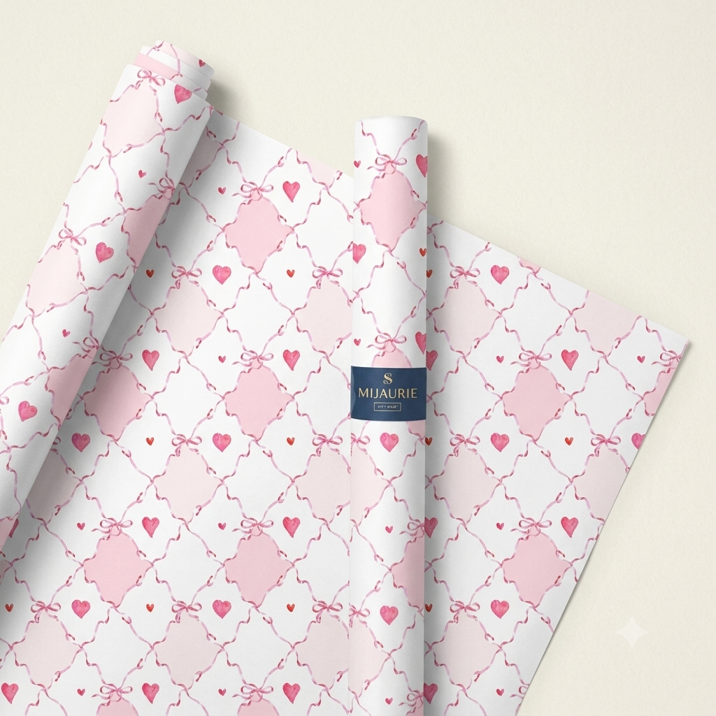 Pink Bow Wrapping Sheet