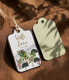 White Botanical Adult Gift Tag